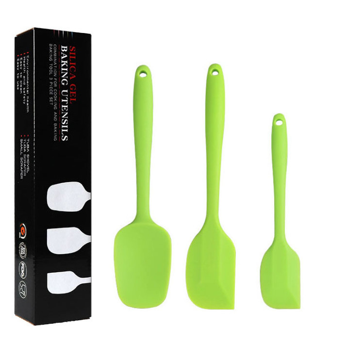 3pcs Silicone Non-Stick Rubber Spatula Silicon Cake Scraper Spade Set Heat-Resistant Kitchen Baking Tools