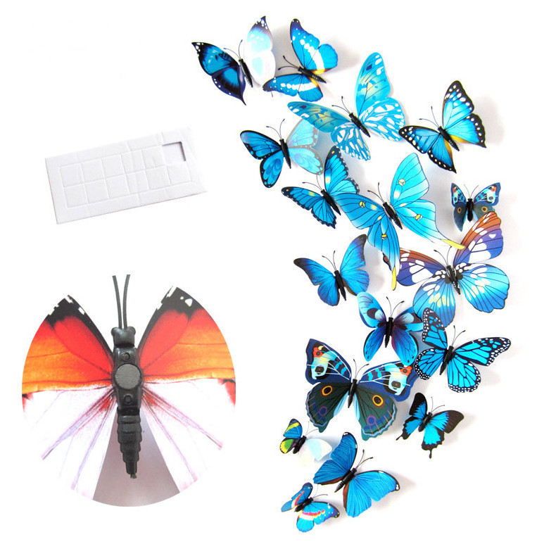 Best Seller PVC Fridge Magnet 3D Butterfly Wall Sticker Wall Decorations Home Decorations