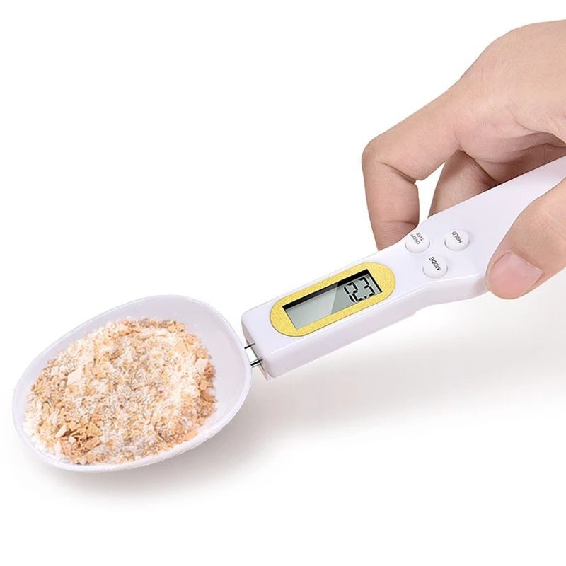 500g/0.1g Precise Digital Kitchen Scales LCD Display Electronic Measuring Spoons with Plastic Measuring Cups