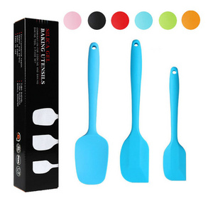 3pcs Silicone Non-Stick Rubber Spatula Silicon Cake Scraper Spade Set Heat-Resistant Kitchen Baking Tools