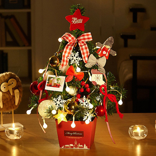 Mini Christmas Tree Desktop Christmas Decorations 50cm high Christmas Mini Tree With Light