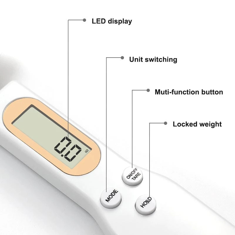 500g/0.1g Precise Digital Kitchen Scales LCD Display Electronic Measuring Spoons with Plastic Measuring Cups