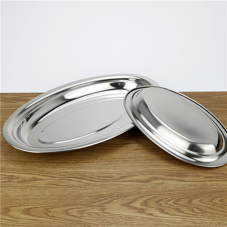 Instock Silver Stainless Steel Plate Dinner Plate