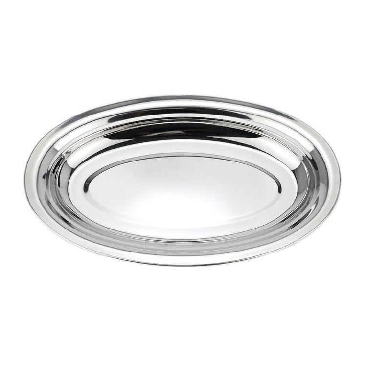 Instock Silver Stainless Steel Plate Dinner Plate