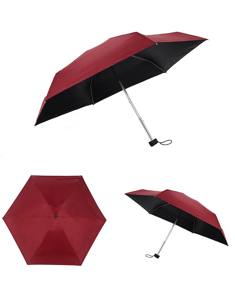 mini folding light weight 5 folding custom logo sun umbrella