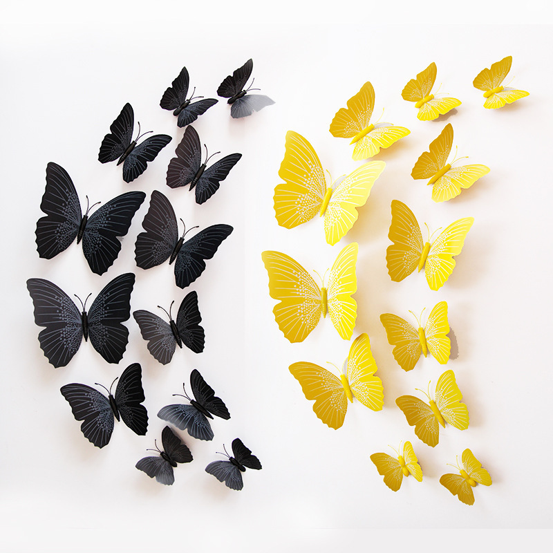 3D simulation butterflies wall decoration butterflies children's room PVC simulation butterflies