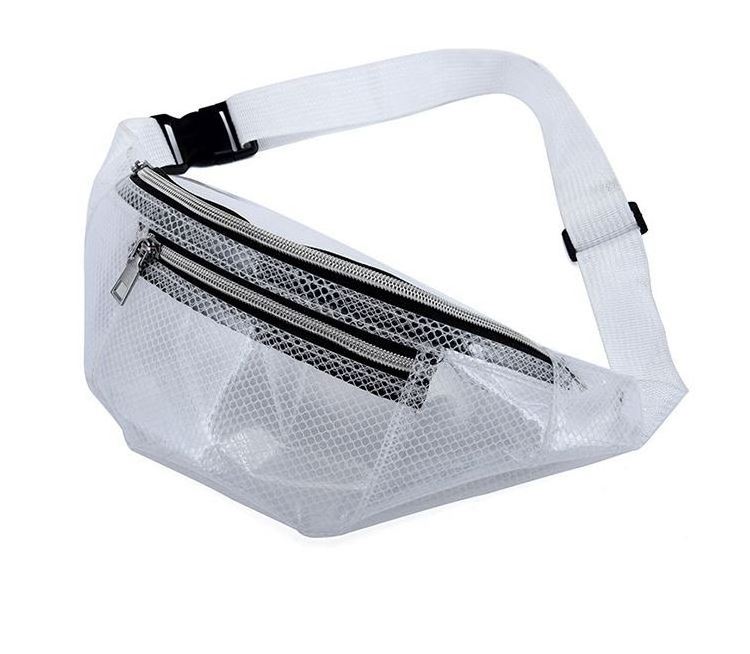 Wholesale Custom Sling Crossbody Clear Transparent PVC Outdoor Travel Running Waist Bag