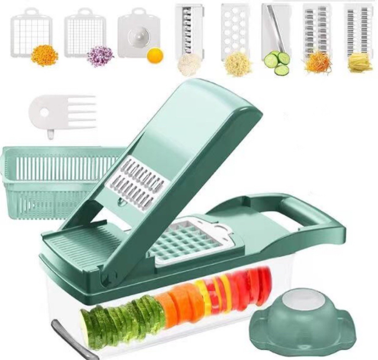 Kitchen Accessories Mandoline Fruit Onion Potatoes Peeler Slicer vegetable Cutter 12 In 1 Manual Vegetable Chopper