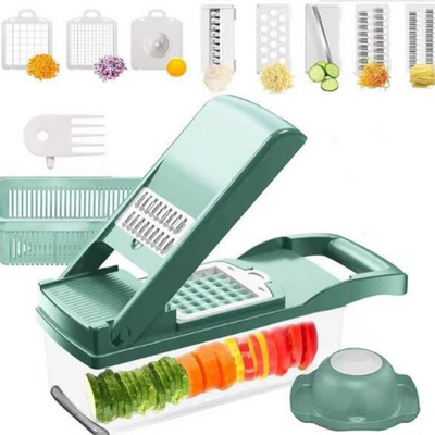 Kitchen Accessories Mandoline Fruit Onion Potatoes Peeler Slicer vegetable Cutter 12 In 1 Manual Vegetable Chopper