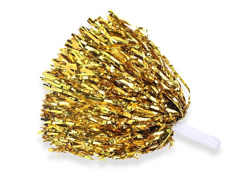 Promo Different color PET cheerleading metallic sport cheering pom poms