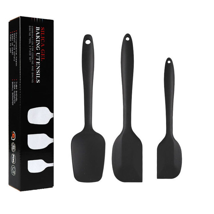 3pcs Silicone Non-Stick Rubber Spatula Silicon Cake Scraper Spade Set Heat-Resistant Kitchen Baking Tools