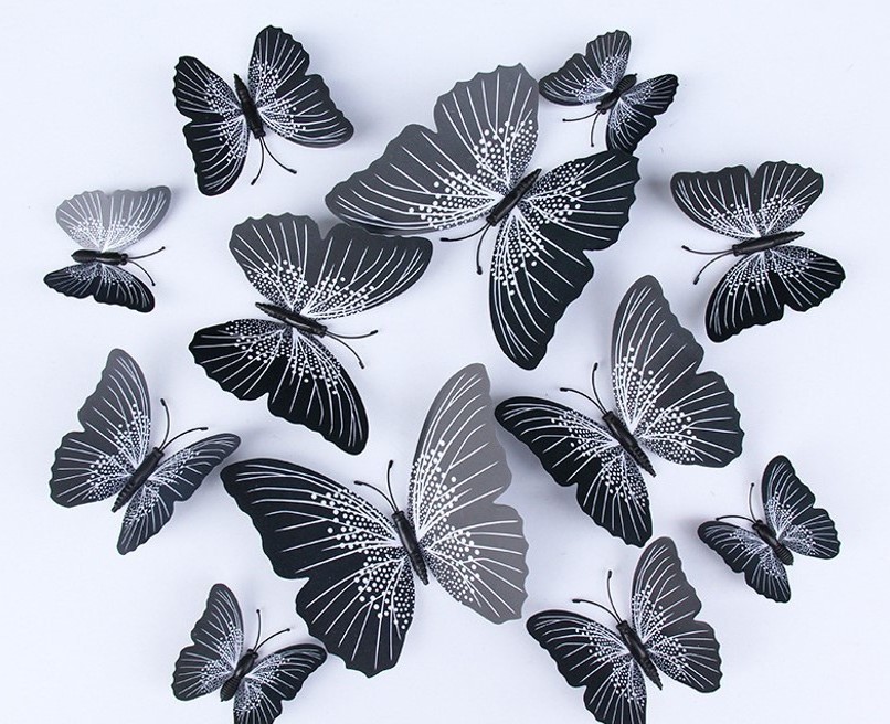 3D simulation butterflies wall decoration butterflies children's room PVC simulation butterflies