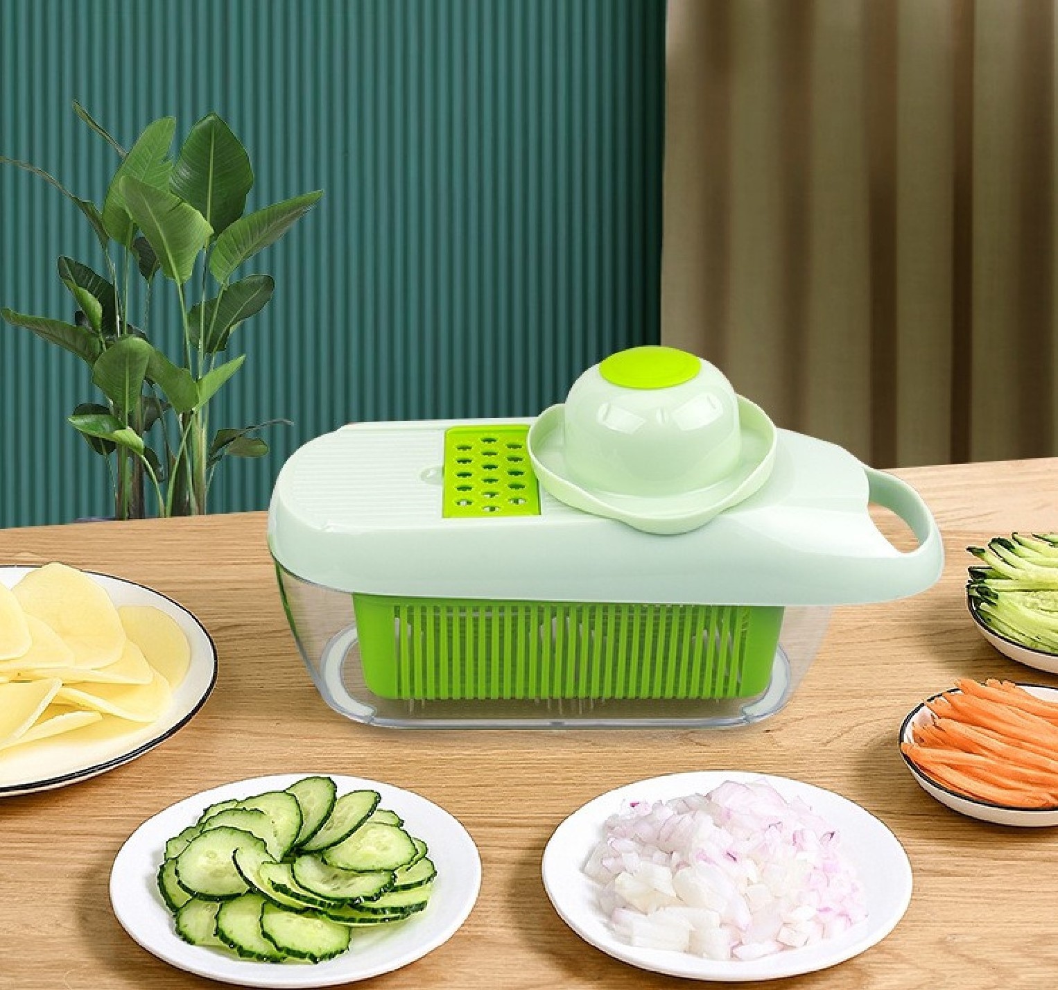 Kitchen Accessories Cutter Potatoes Slicer Multi-functional wire grater 5 In 1 Manual Vegetable Chopper