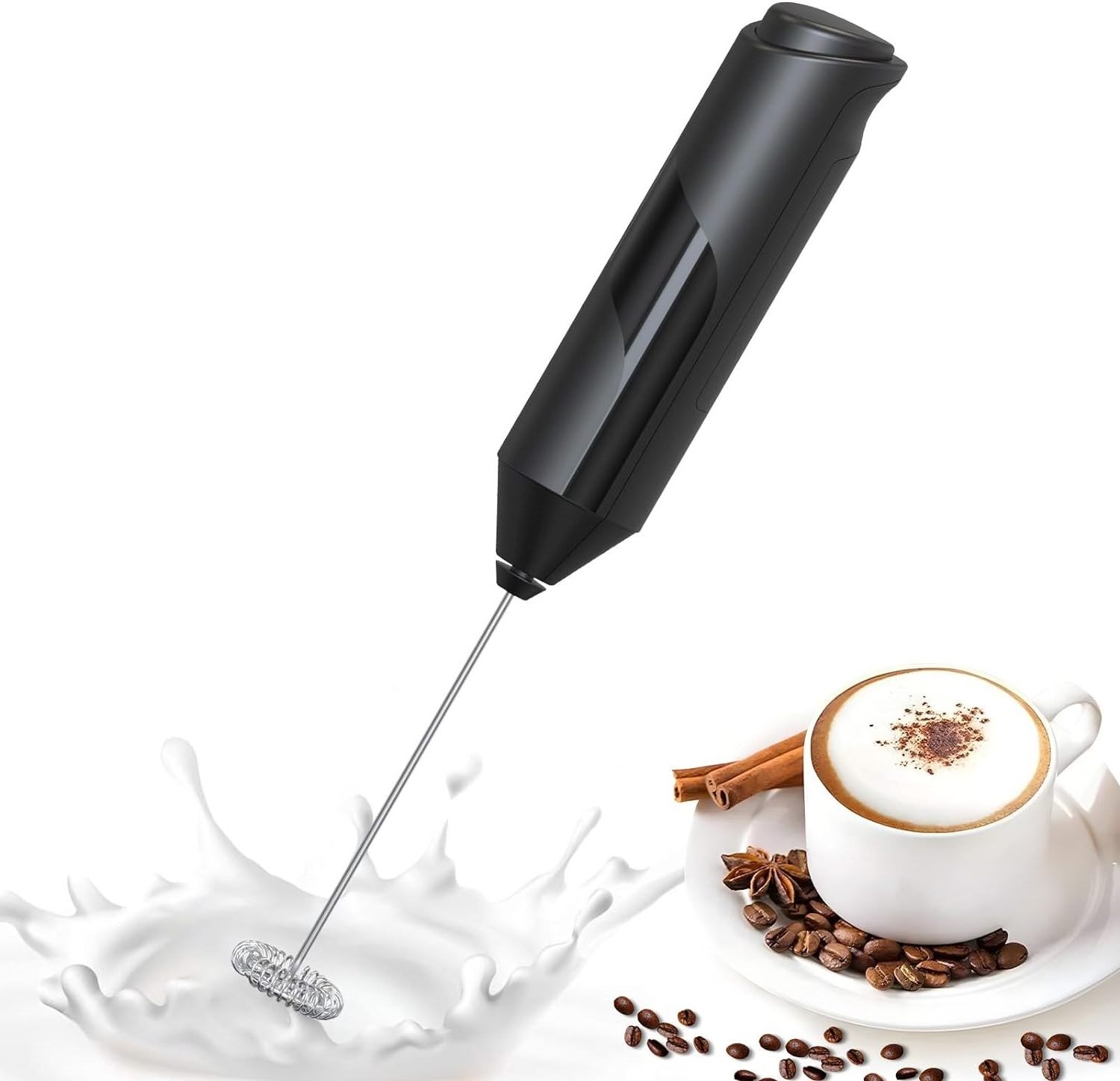 Wholesale Mini Automatic USB Electric Handheld Milk Frother Modern Battery Operated Manual Beater Whisk Foam Maker Tea Coffee