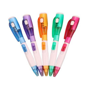 Promo plastic led light ballpoint pen with logo