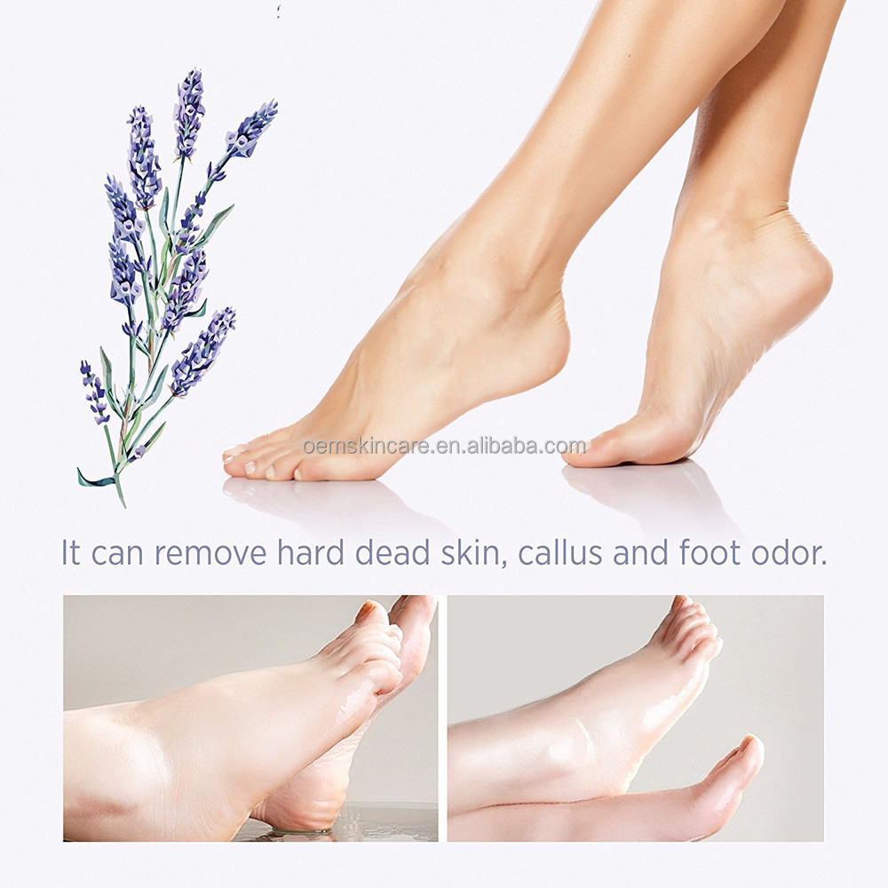 Wholesale Private Label Natural Lavender Exfoliating Foot Peel Mask