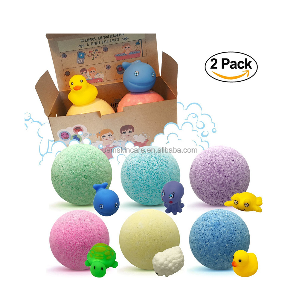 Wholesale private label organic colorful fizzy bath bombs for kids