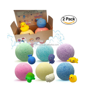 Wholesale private label organic colorful fizzy bath bombs for kids