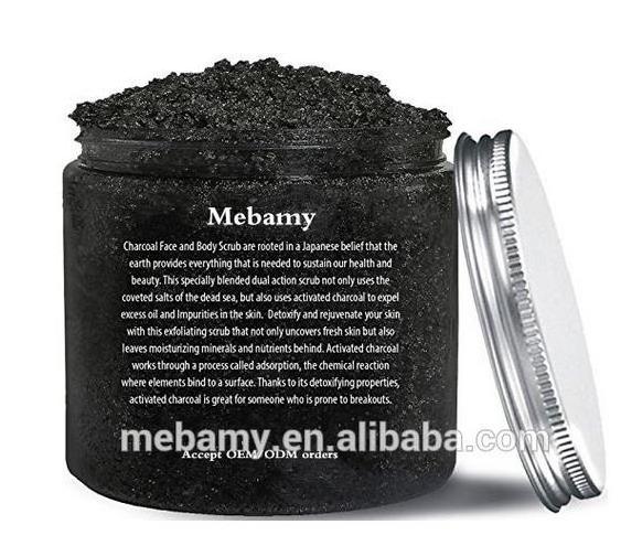 Private Label Activated Charcoal Brightening Smooth Body Scrub