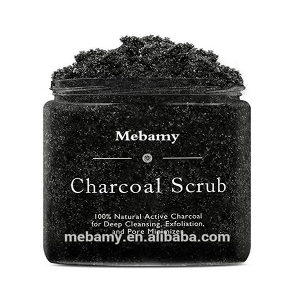 Private Label Activated Charcoal Brightening Smooth Body Scrub