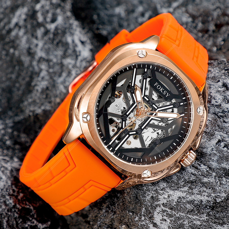 Luxury men's mechanical watch haute couture watch gold luxury custom logo men watch in China