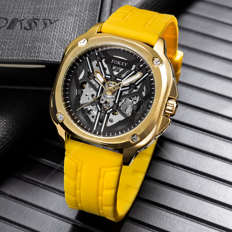 Luxury men's mechanical watch haute couture watch gold luxury custom logo men watch in China