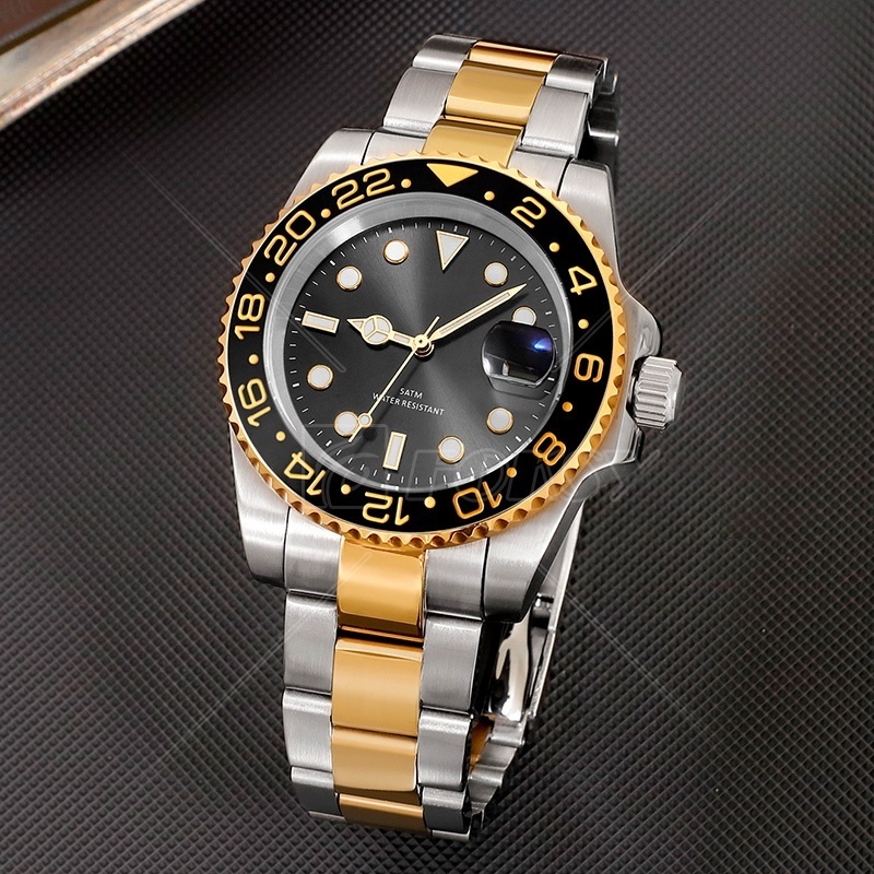 Custom All Stainless Steel Luxury Watch For Men Oem High Quality Montre Homme Business Waterproof Quartz Wristwatch