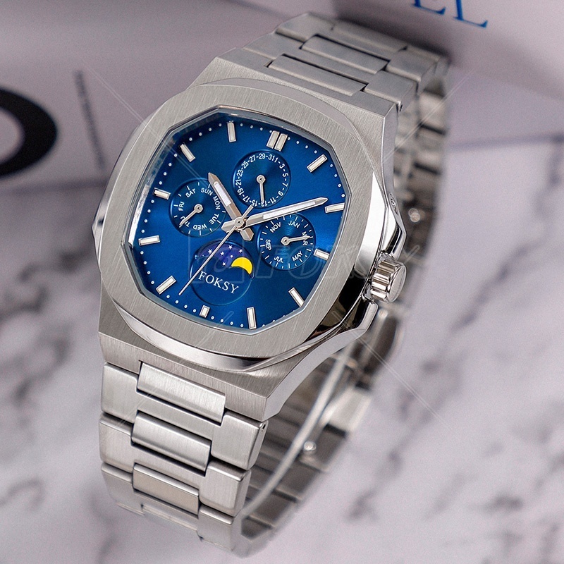 Casual Premium 316L Stainless Steel Case Back Japan Movement High End Wrist Men Chronograph Quartz Watch