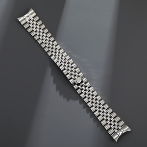 316L stainless steel 20mm Solid Stainless Steel jubilee Watch  Band Bracelet Curved End fit for Rolex watch