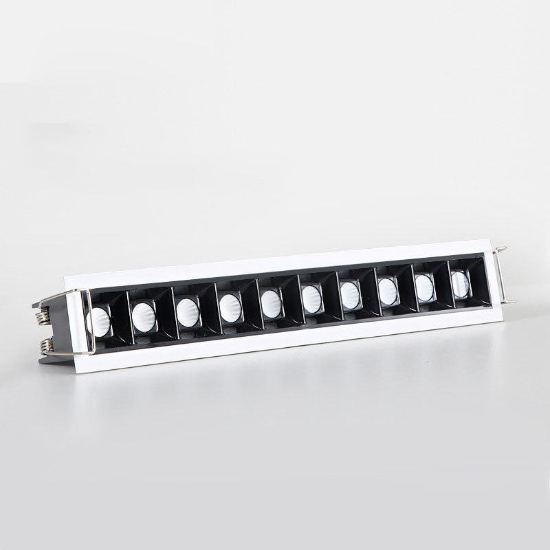 Aluminum Frame Led Recessed Linear Light Anti Glare Grille Downlight Mini Wall Washer 2W - 30W Spotlight For Office