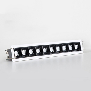 Aluminum Frame Led Recessed Linear Light Anti Glare Grille Downlight Mini Wall Washer 2W - 30W Spotlight For Office