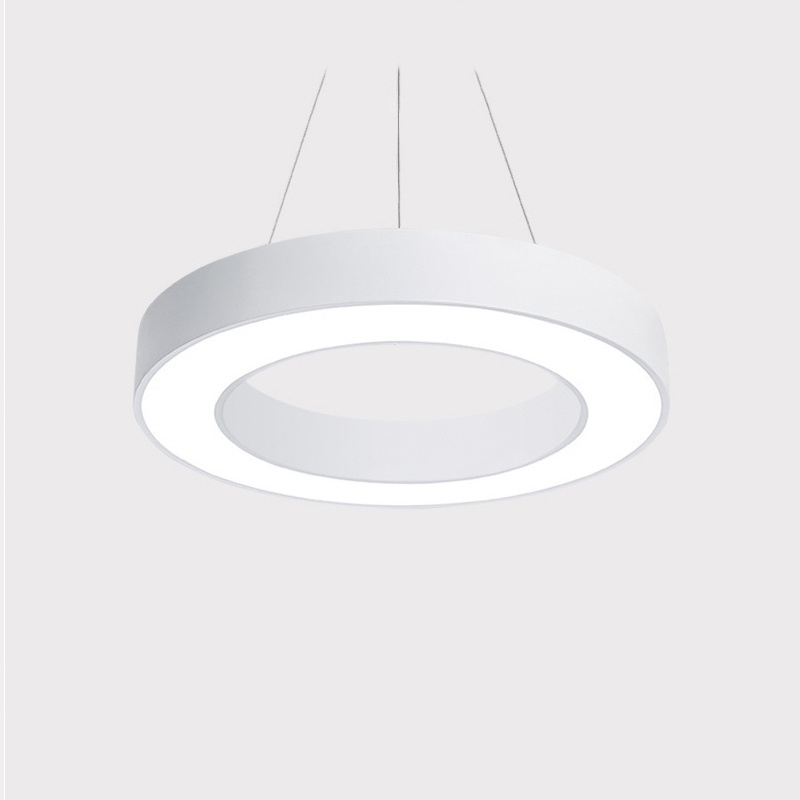 Office chandelier round modern led lighting ceiling pendant surface mounted circular conference room decoration led linear light