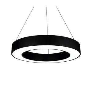 Office chandelier round modern led lighting ceiling pendant surface mounted circular conference room decoration led linear light