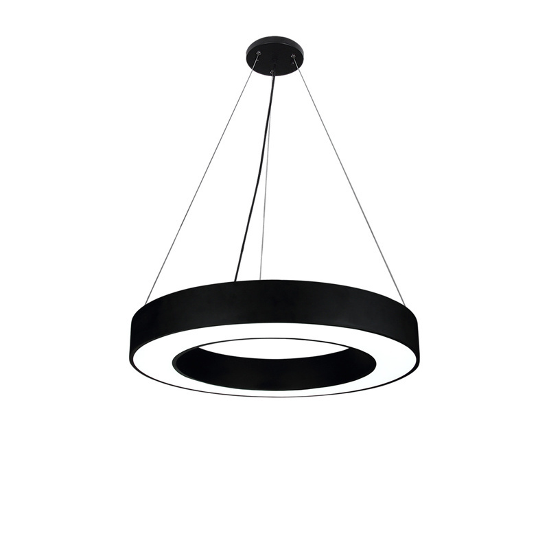 Office chandelier round modern led lighting ceiling pendant surface mounted circular conference room decoration led linear light