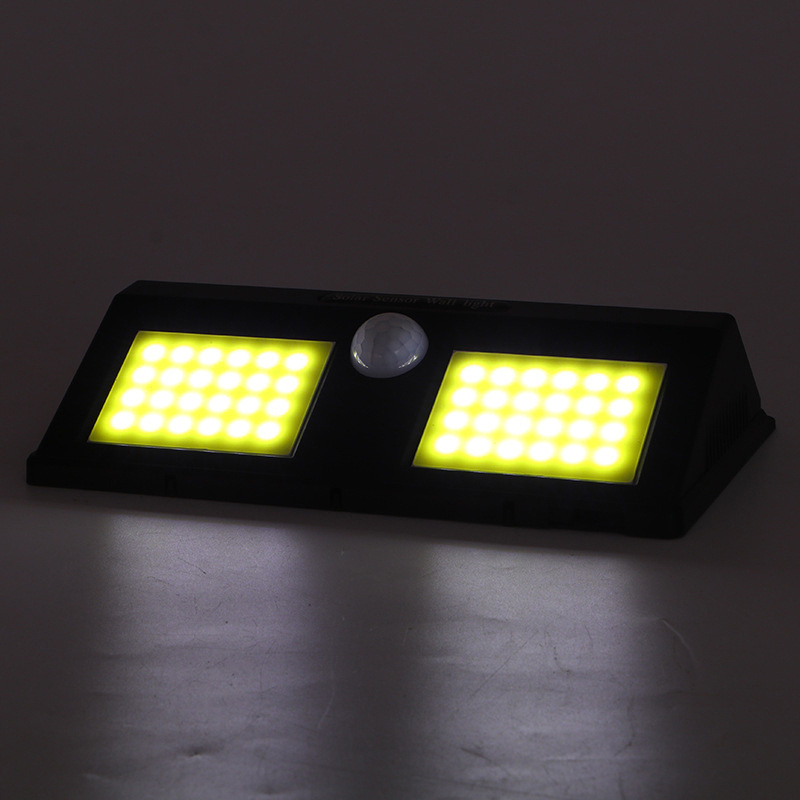 Outdoor battery operated emergency PIR motion sensor COB led solar garden light solar sensor wall lamp