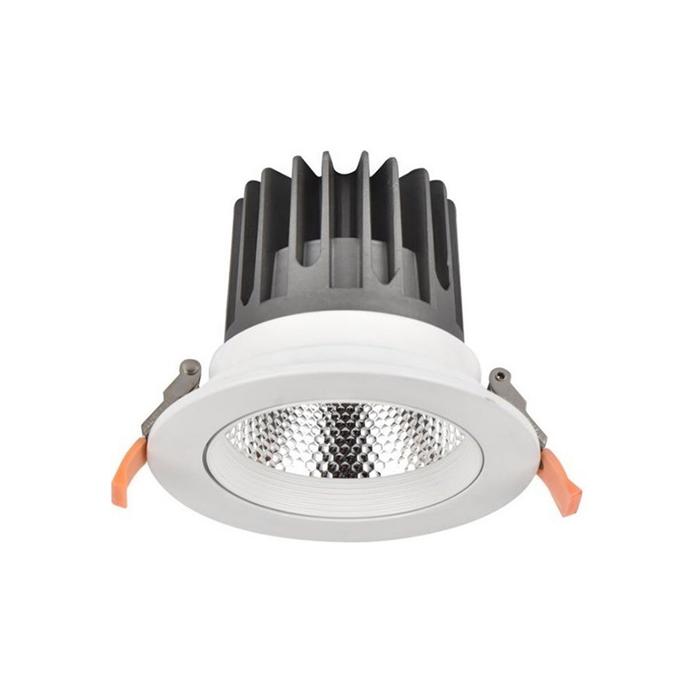 Anti Glare IP44 UGR 19 Recessed 7W 12W 15W 24W 30W 6 Inch Retrofit COB LED Downlight Black Luminous White Cut