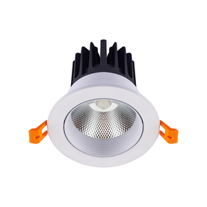 Anti Glare IP44 UGR 19 Recessed 7W 12W 15W 24W 30W 6 Inch Retrofit COB LED Downlight Black Luminous White Cut