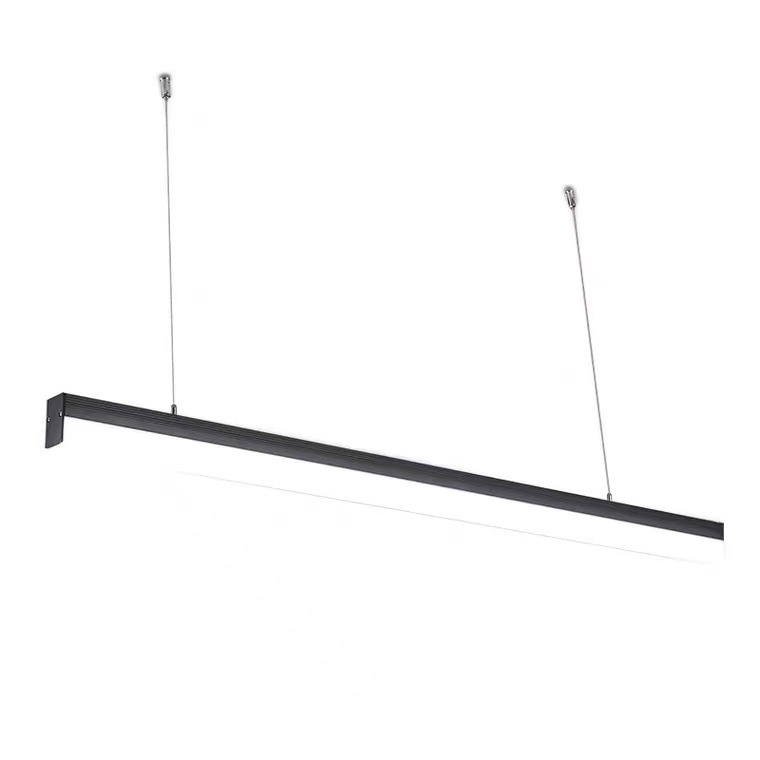 Modern Led Pendant Light Linear Hanging Lamp For Home Dining Room Decor Kitchen Black Decorative Ceiling suspension Fixture