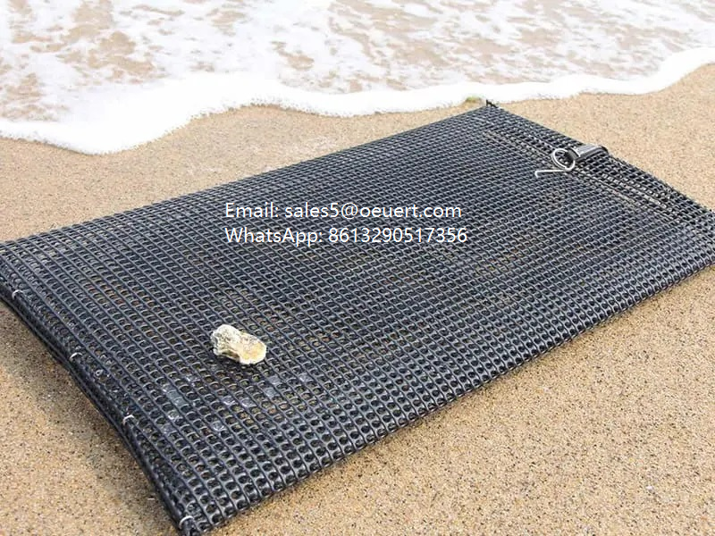 Seafood Float Plastic Cage Mesh HDPE Bag For Aquaculture Equipments With Rubbers and Hooks Oyster Bag