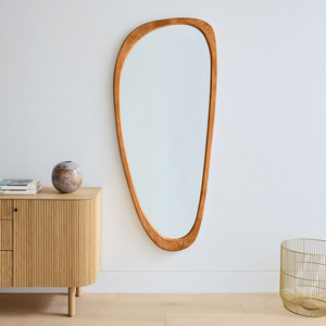 Wall Wood Frame Full Length Mirrors Bamboo Framed Floor Stand Decorative Carved Dressing Wooden Mirror