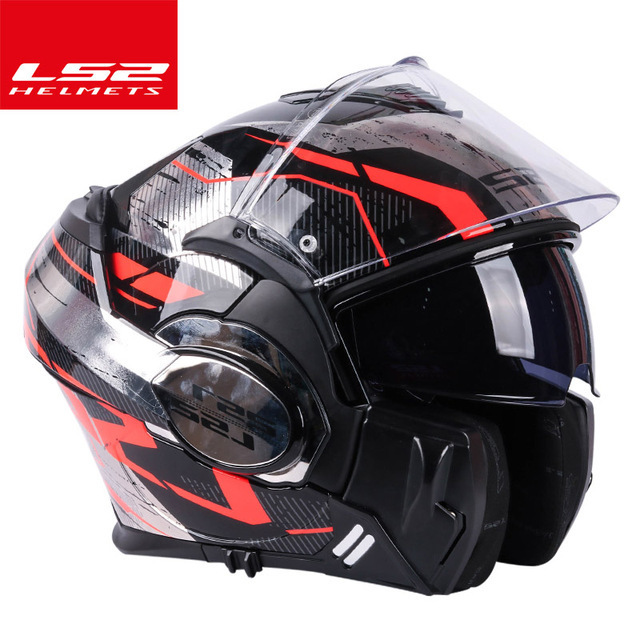 Motorcycle Helmet Flip up Full Face double lens Original Racing Man Woman capacete ls2 with free anti-fog system