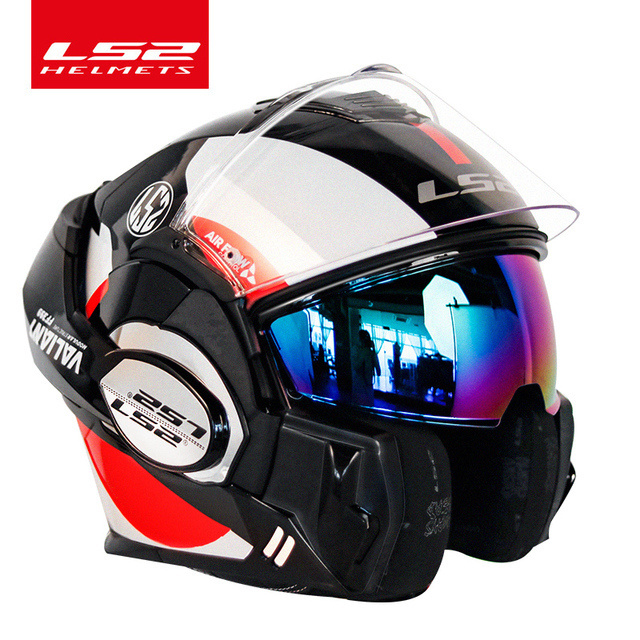 Motorcycle Helmet Flip up Full Face double lens Original Racing Man Woman capacete ls2 with free anti-fog system