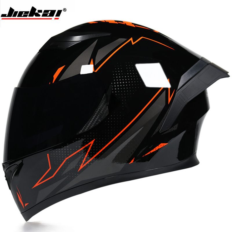 Jiekai 316 Motorcycle Helmet Safety Full Face Dual Lens Racing Helmet Strong Resistance Off Road Helmet DOT Approved Face