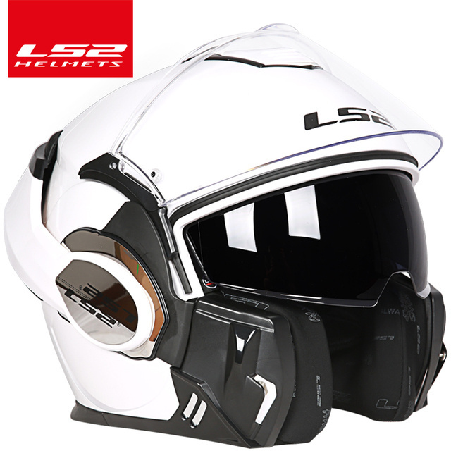 Motorcycle Helmet Flip up Full Face double lens Original Racing Man Woman capacete ls2 with free anti-fog system