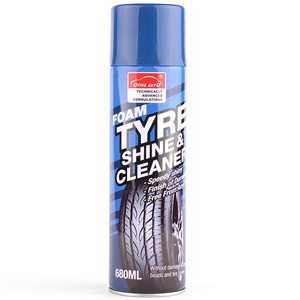 Concentrated water based crystal wheel and tire shine foam cleaner spray