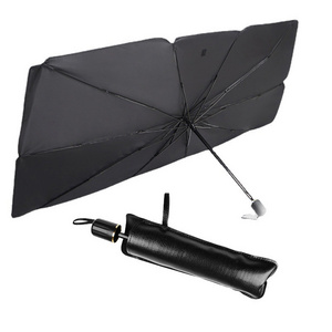 Portable silver glue sunscreen protector umbrella  car sun shield ,foldable car sun shade umbrella