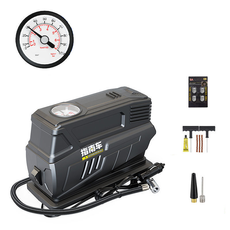 Portable High Pressure car tire air inflator emergency tool kit with air compressor digital car air pump