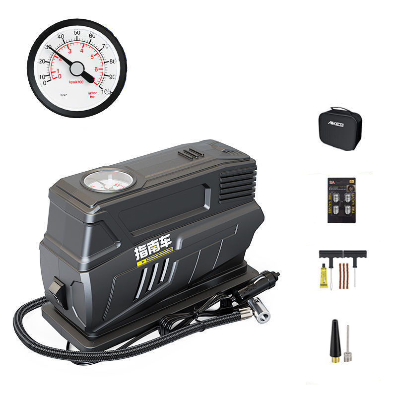 Portable High Pressure car tire air inflator emergency tool kit with air compressor digital car air pump