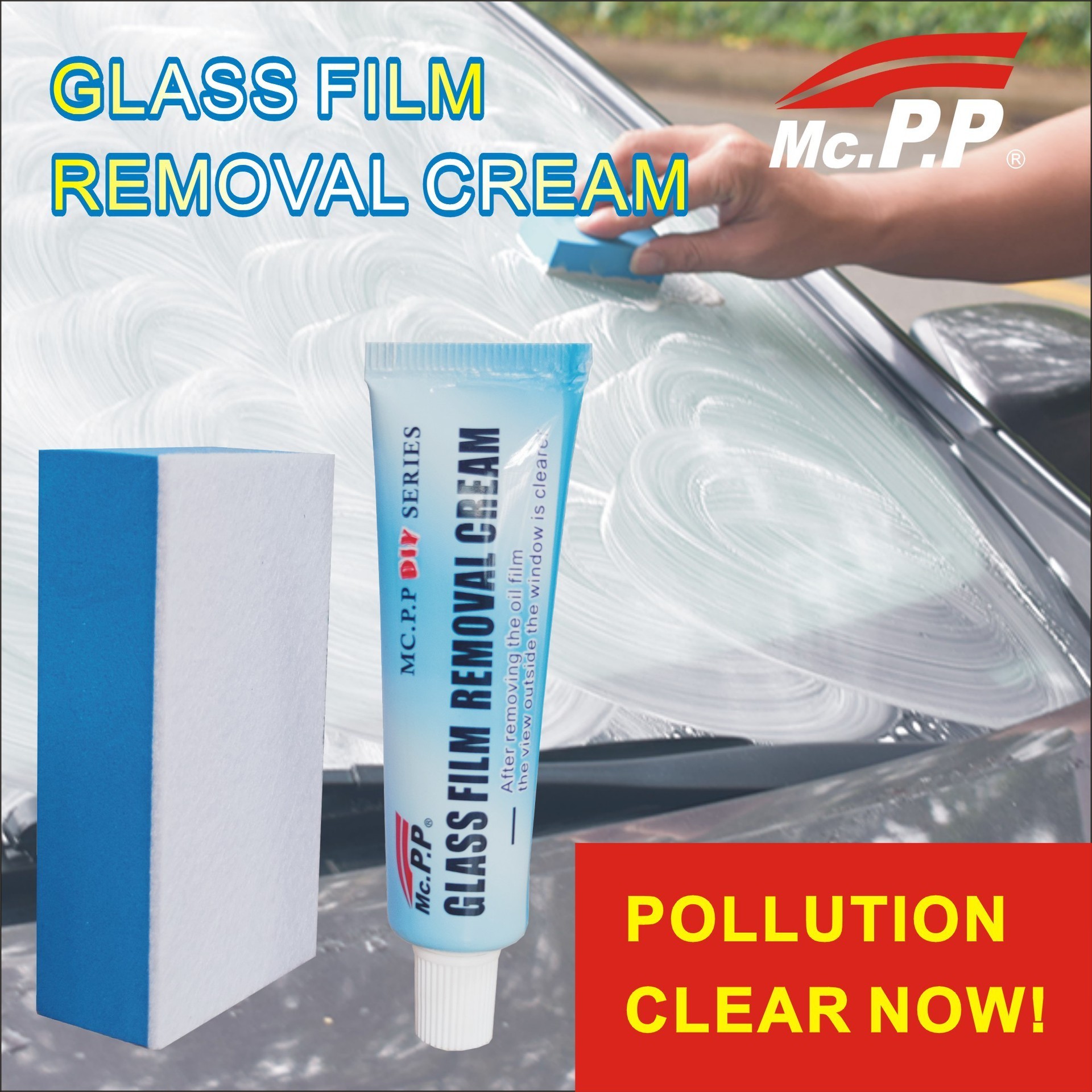 Windshield cleaner car glass polish compound window cleaning paste car glass oil film remover