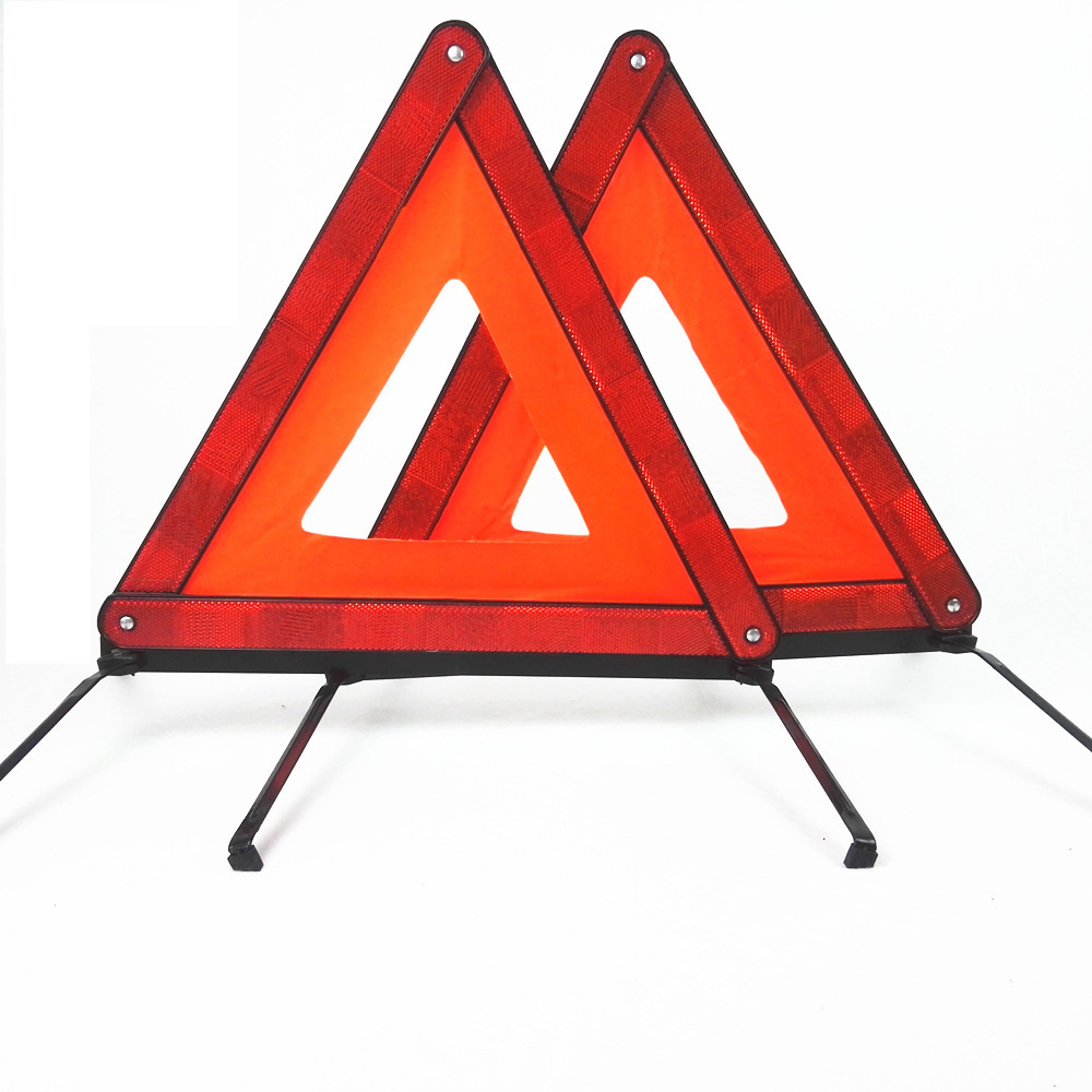 Car breakdown emergency  reflectors roadside motorcycle truck car safety warning triangle